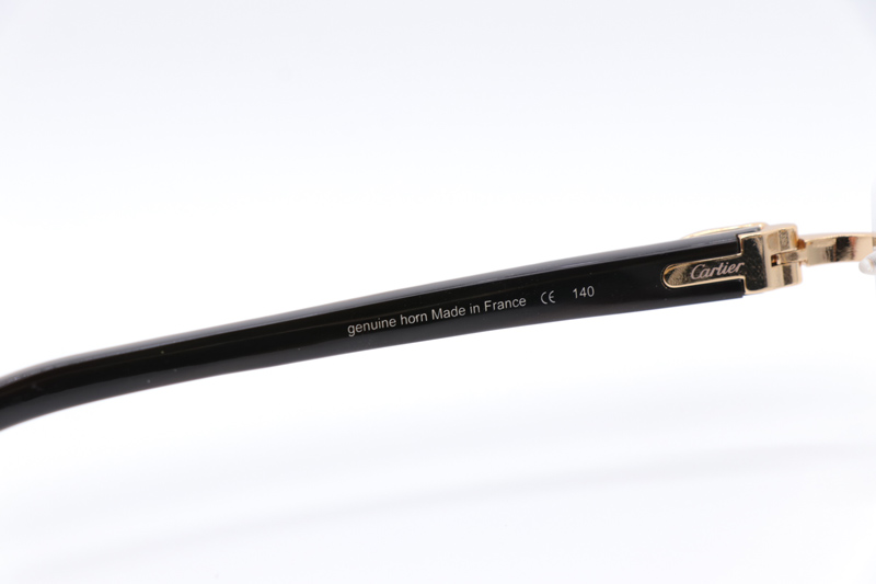 CT 4189706 White Mix Black Buffalo Eyeglasses Gold