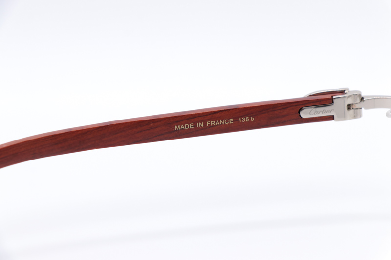 CT 4189706 Wood Eyeglasses Silver