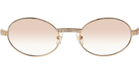CT 7550178 55-22 Diamond White Buffalo Sunglasses In Gold Gradient Brown