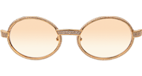 CT 7550178 55-22 Full Diamond Wood Sunglasses In Gold Brown