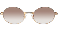 CT 7550178 55-22 Wood Sunglasses In Gold Brown