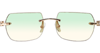 CT 8300818 Green Wood Sunglasses In Gold Gradient Green