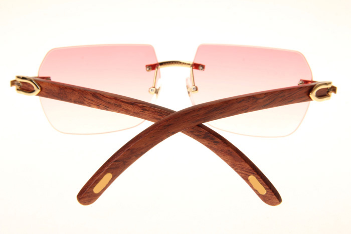CT 8300818 Wood Sunglasses In Gold Gradient Pink