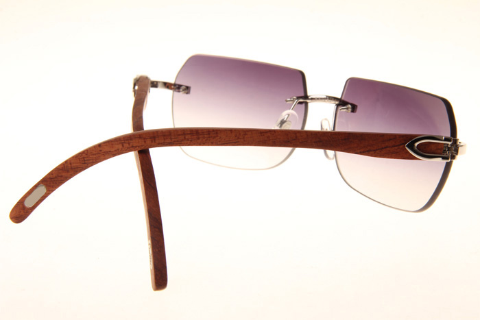 CT 8300818 Wood Sunglasses In Silver Gradient Grey