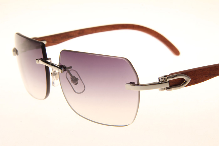 CT 8300818 Wood Sunglasses In Silver Gradient Grey