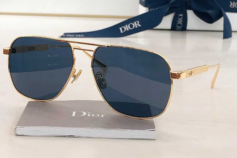 Cannage A3U Sunglasses Gold Blue