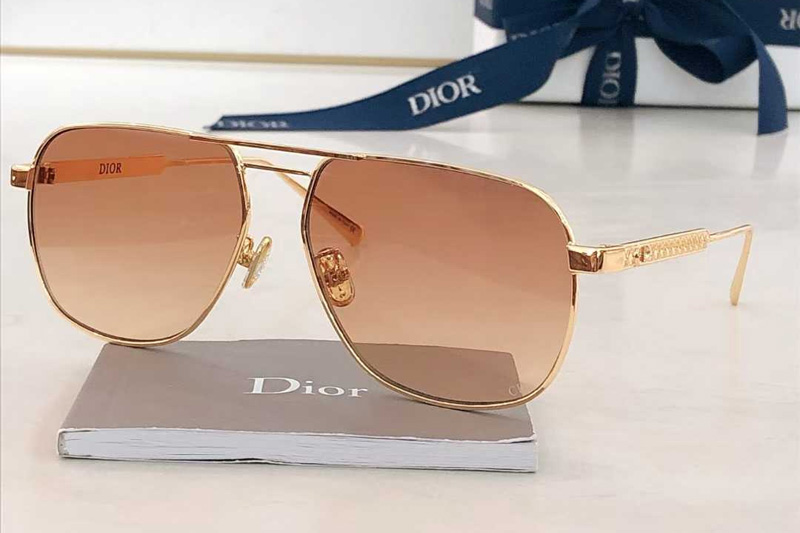 Cannage A3U Sunglasses Gold Gradient Brown