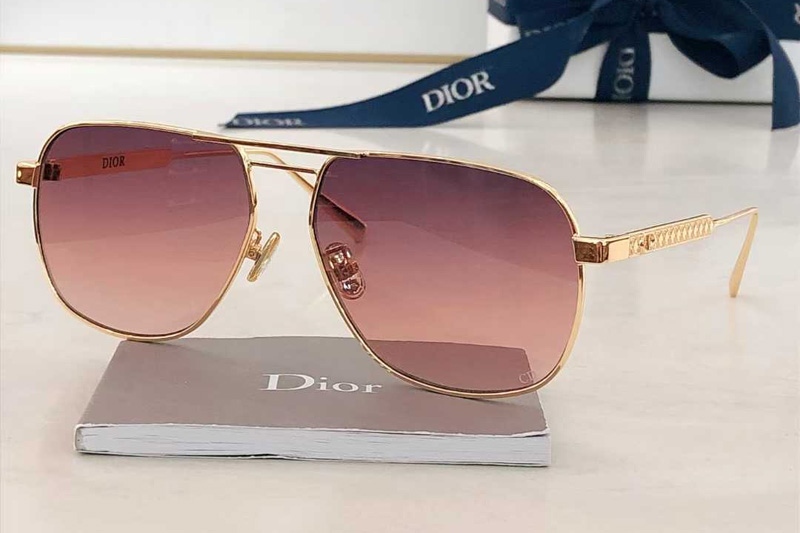 Cannage A3U Sunglasses Gold Gradient Pink