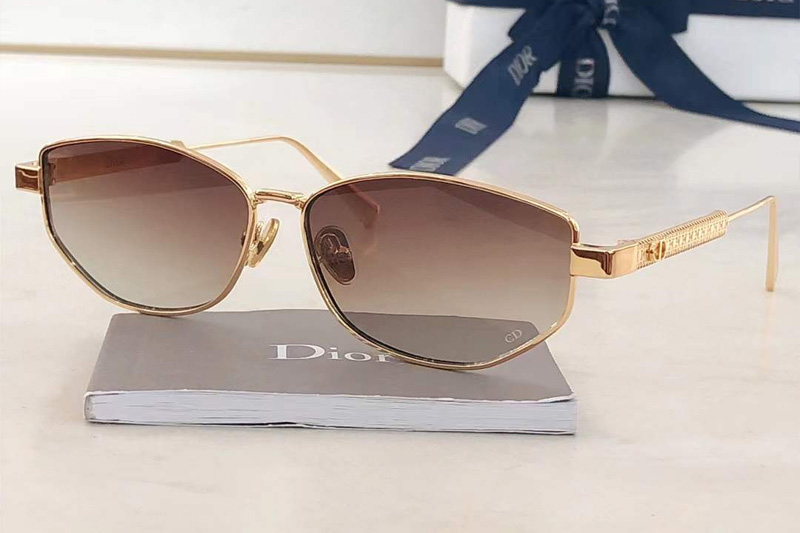 Cannage B1U Sunglasses Gold Gradient Brown