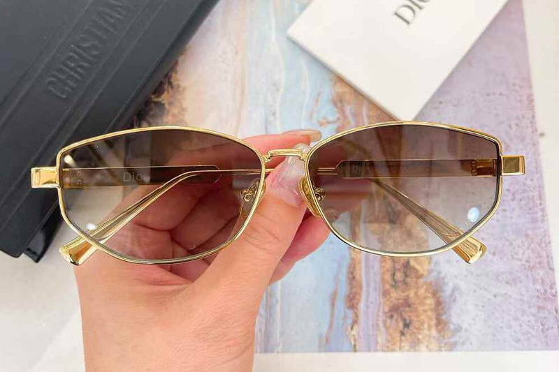 Cannage B1U Sunglasses Gold Gradient Brown