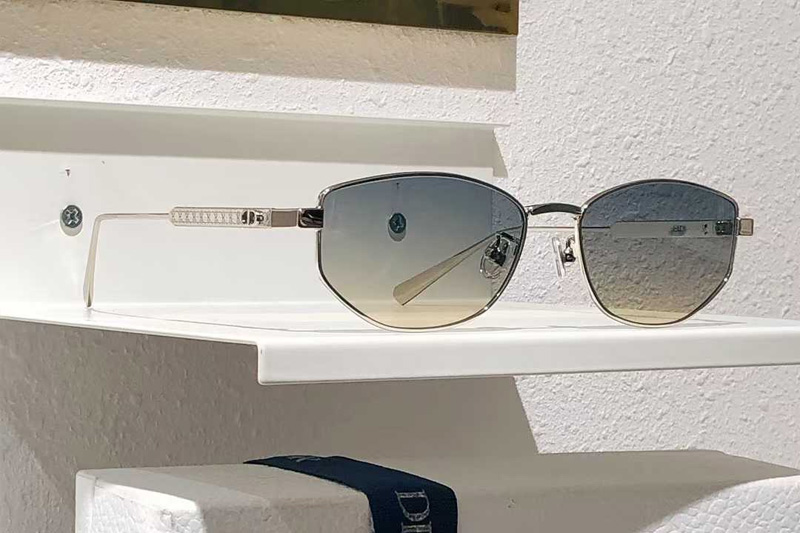 Cannage B1U Sunglasses Silver Gradient Gray