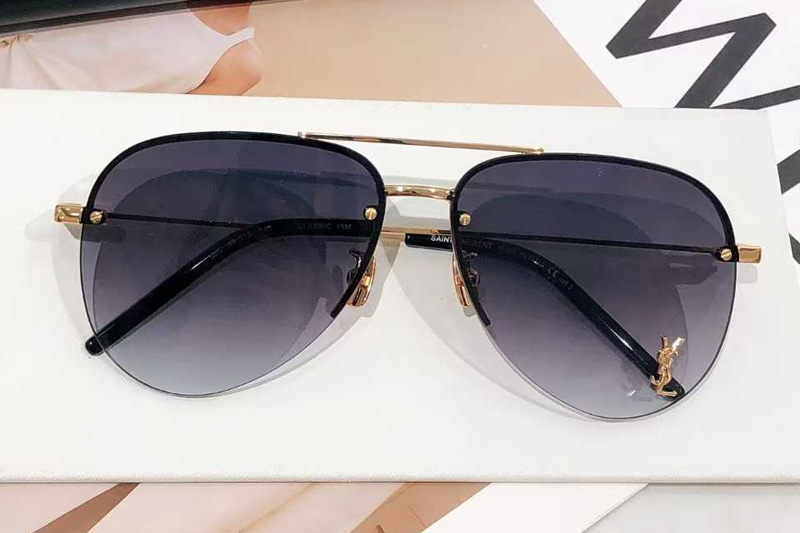 Classic 11M Sunglasses Gold Gradient Gray