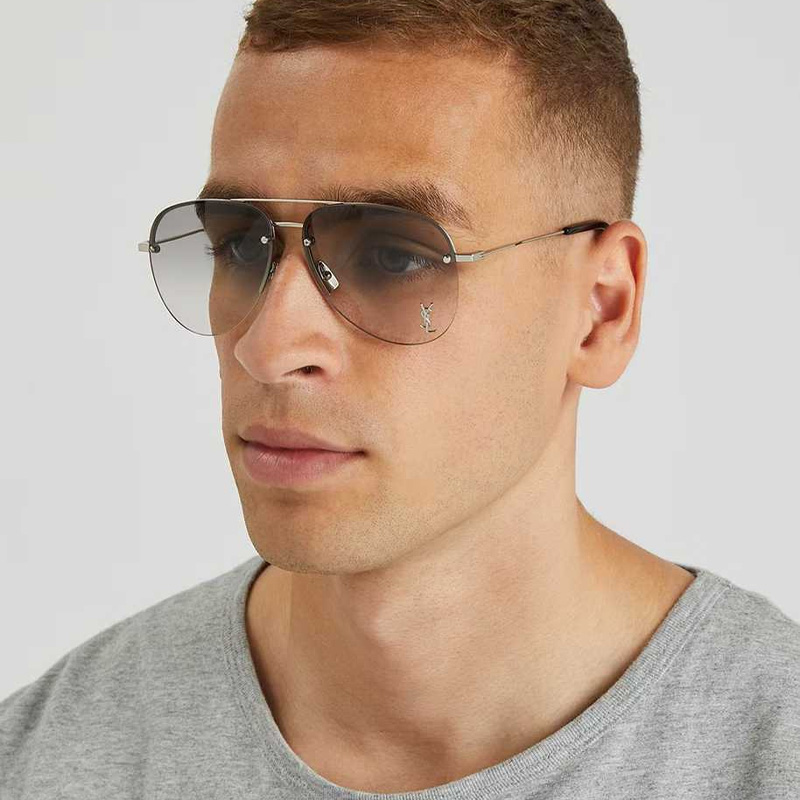 Classic 11M Sunglasses Silver Gradient Gray