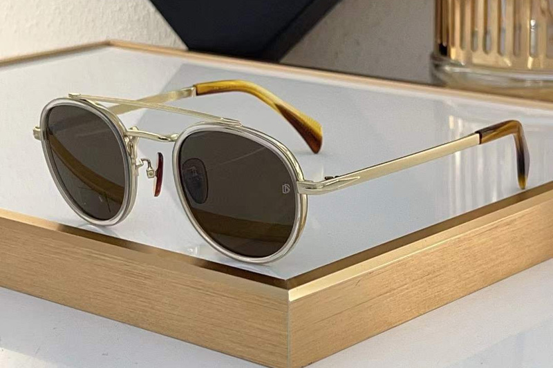 DB7036S Sunglasses Transparent Gold Brown