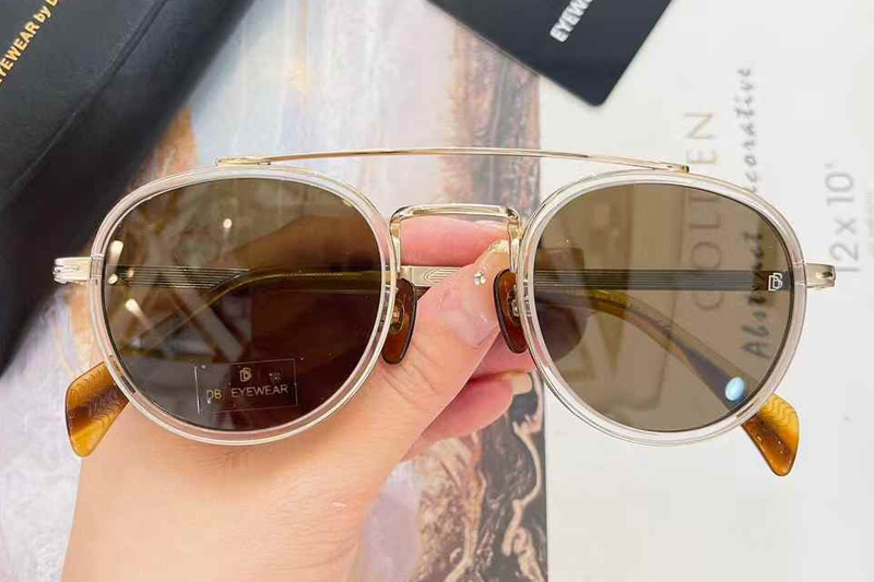 DB7036S Sunglasses Transparent Gold Brown