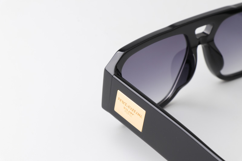 DG4482 Sunglasses Black Gold Gradient Gray