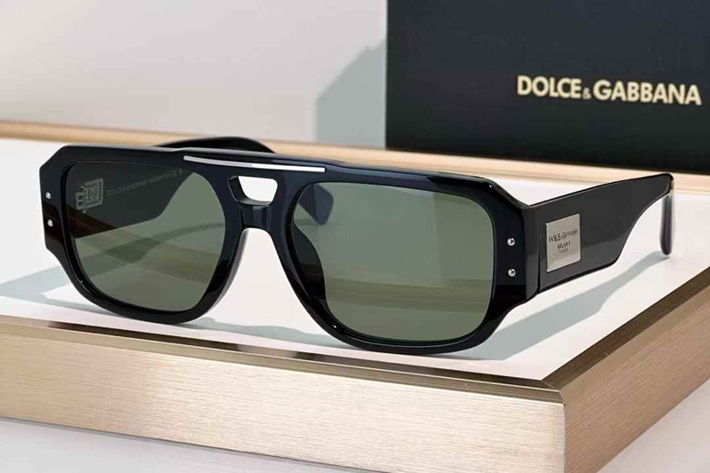 DG4482 Sunglasses Black Silver Green