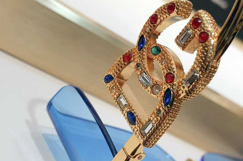 DG4499 Sunglasses Gold Gradient Blue