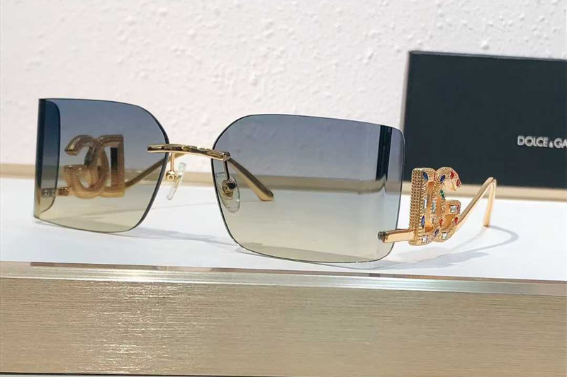 DG4499 Sunglasses Gold Gradient Gray