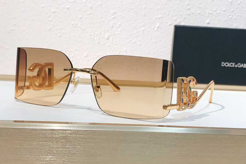 DG4499 Sunglasses Gold Light Brown
