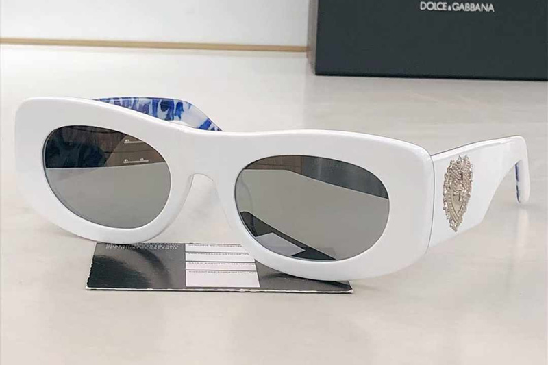 DG6679 Sunglasses White Silver Mirror