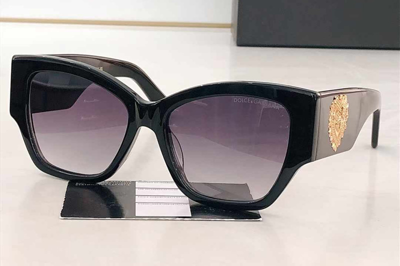 DG6680 Sunglasses Black Gold Gradient Gray