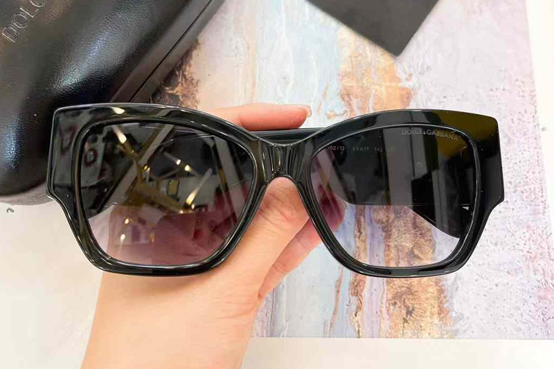 DG6680 Sunglasses Black Gold Gradient Gray