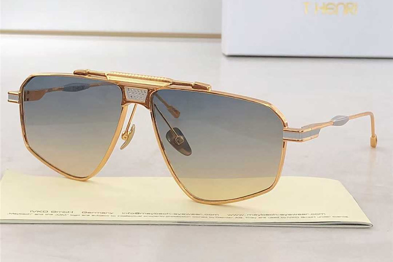 DML003 Sunglasses Gold Gradient Gray
