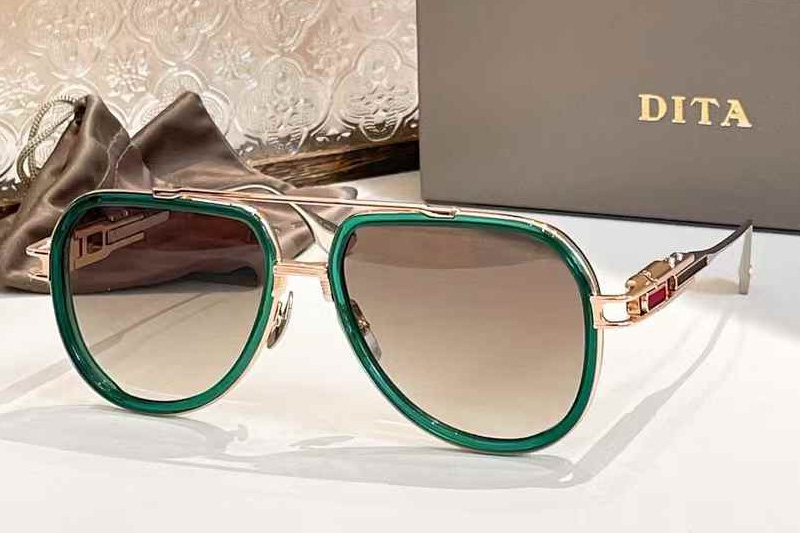 DTS312 Sunglasses Green Gradient Brown