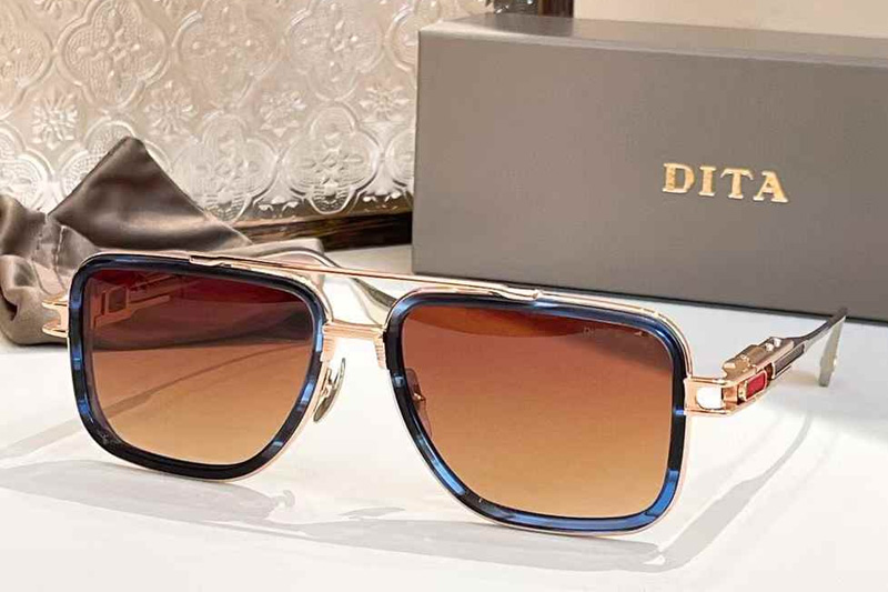 DTS313 Sunglasses Blue Gradient Brown