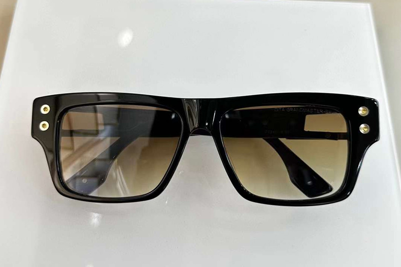 DT GRANDMASTER SEVEN Sunglasses Black Gold Gradient Brown