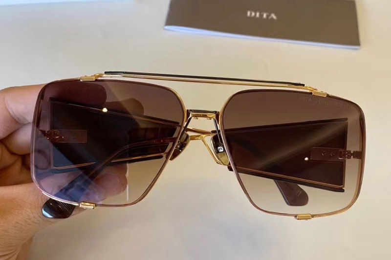 DT SOULINER TWO Sunglasses In Gold Gradient Brown