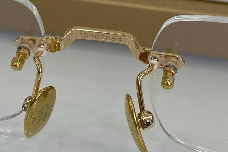 Deep I Eyeglasses Gold Black