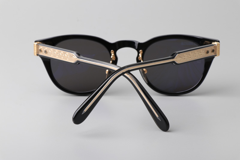 Dingalonglinglong Sunglasses Black Gold Gray