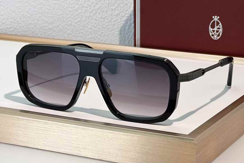 Donohu Sunglasses Black Gunmetal Gradient Gray