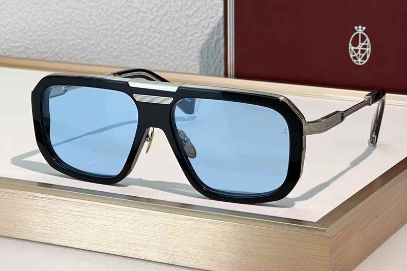 Donohu Sunglasses Black Silver Blue