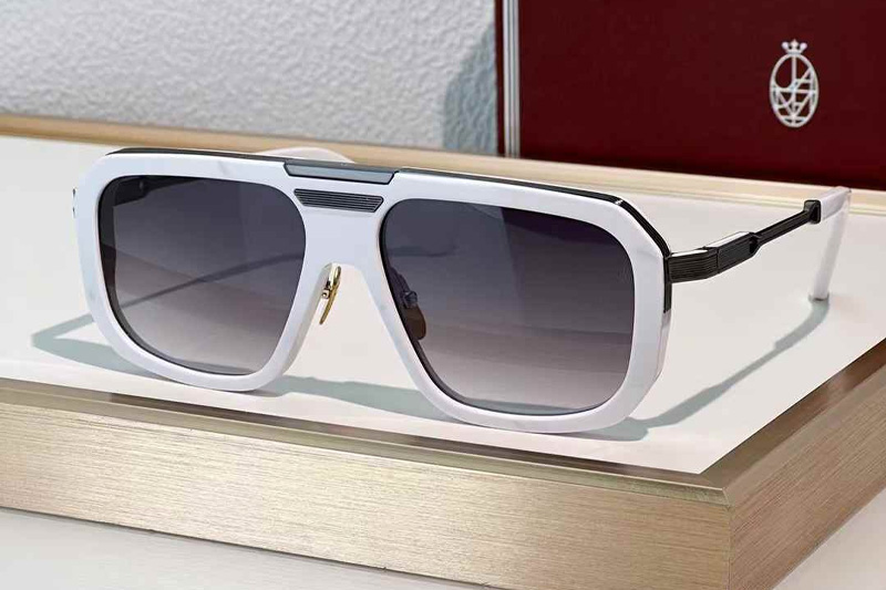 Donohu Sunglasses White Gradient Gray