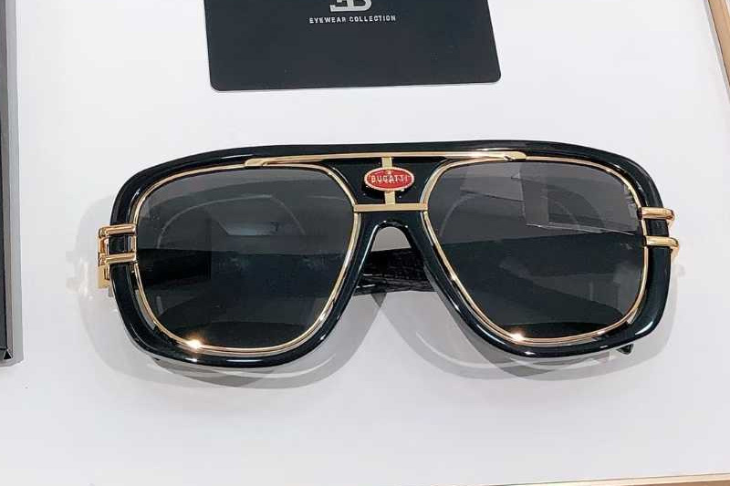 EB07 Sunglasses Black Gold Gray
