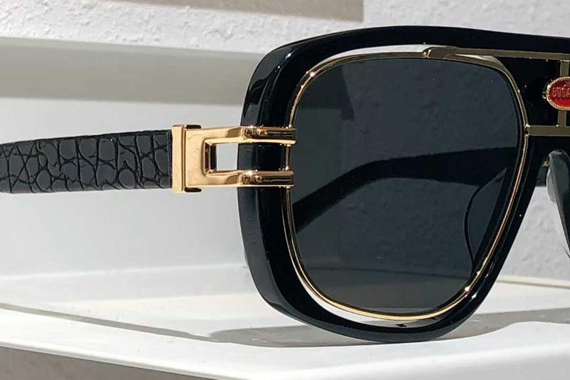 EB07 Sunglasses Black Gold Gray
