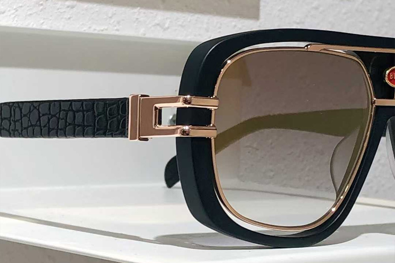 EB07 Sunglasses Black Rose Gold Flash