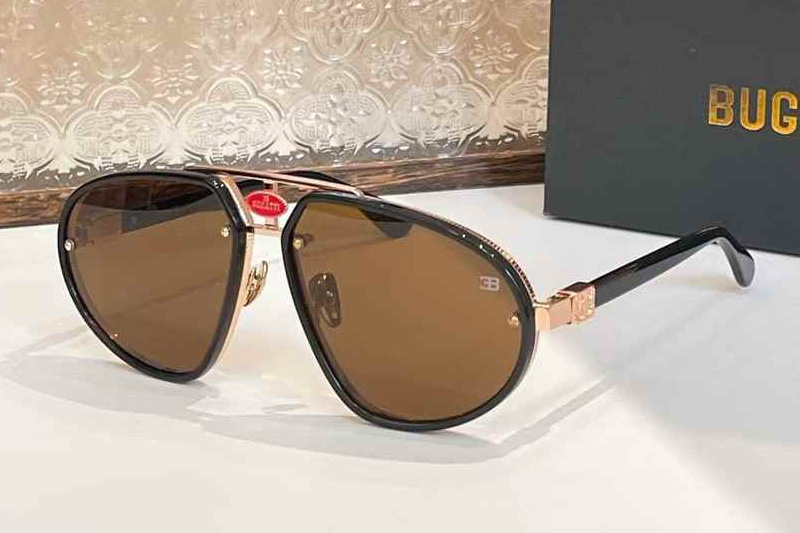 EB10 Sunglasses Black Gold Brown