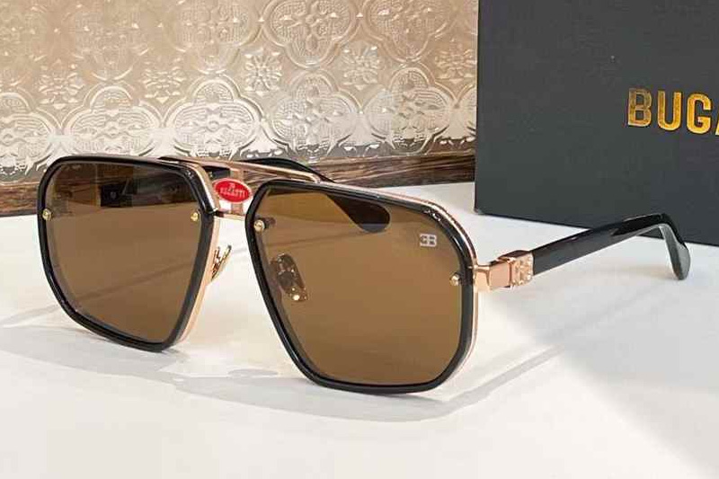 EB13 Sunglasses Black Gold Brown