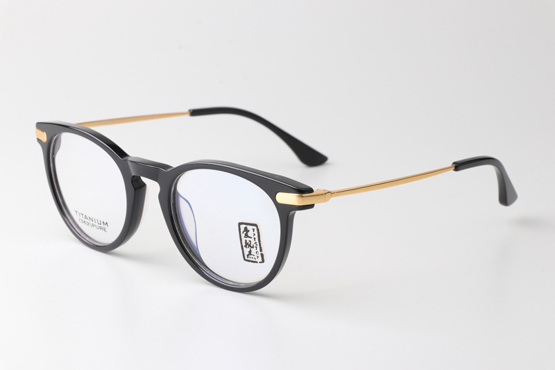 EJ362 Eyeglasses Black Gold
