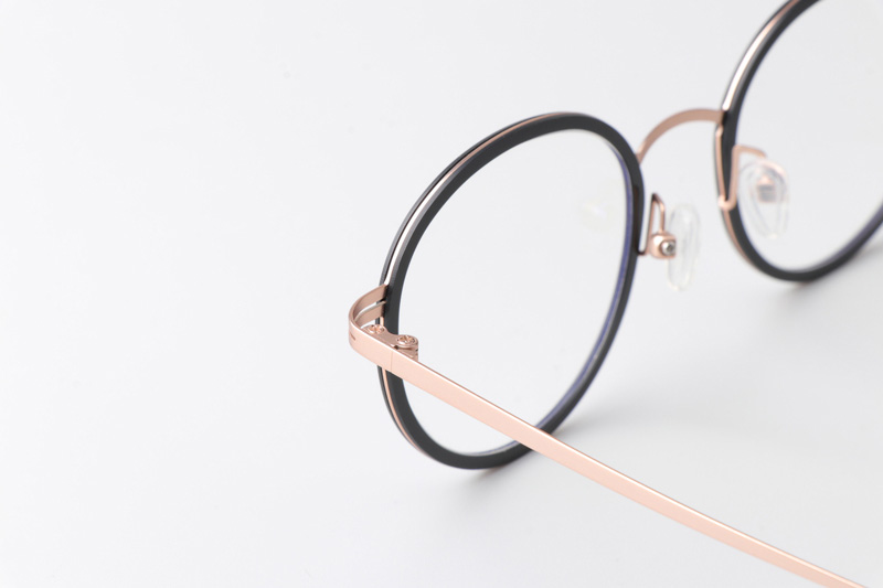 Elle Eyeglasses Black Rose Gold