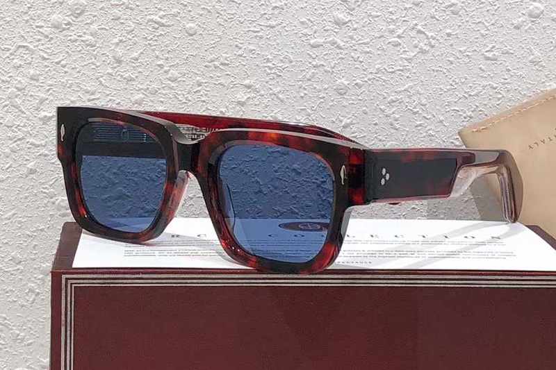 Enzo Sunglasses Red Tortoise Blue
