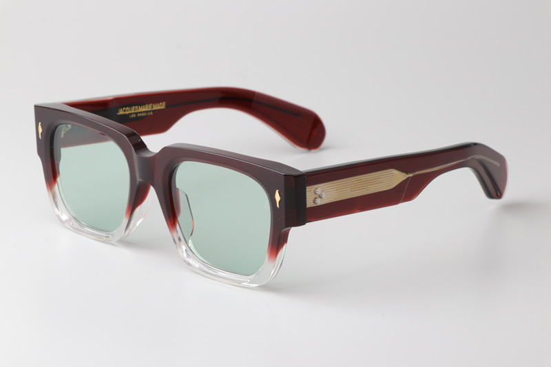 Enzo Sunglasses Red Transparent Light Green