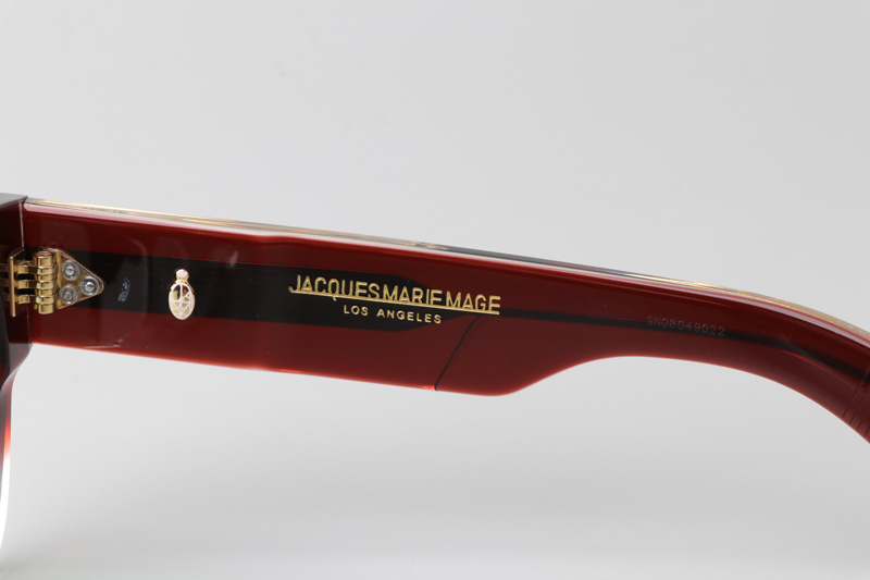 Enzo Sunglasses Red Transparent Light Green