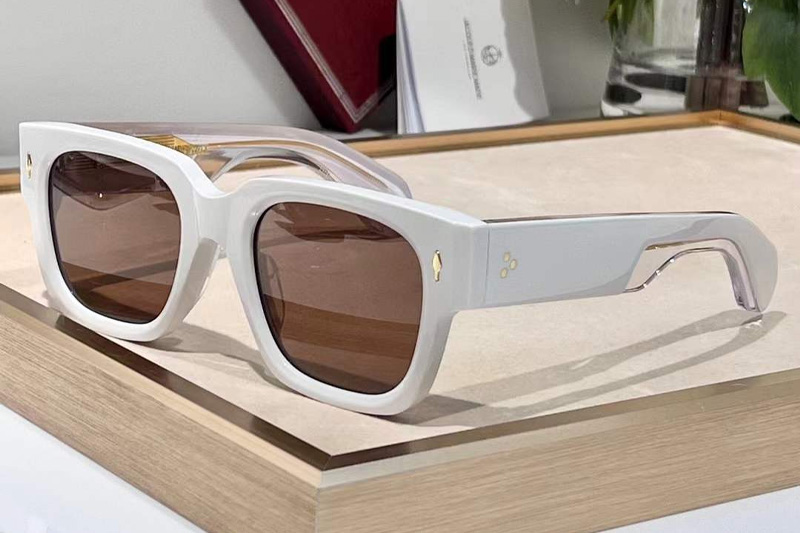 Enzo Sunglasses White Brown