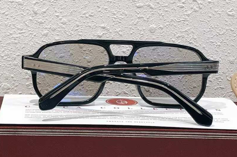 Evans Sunglasses Black Silver Light Gray