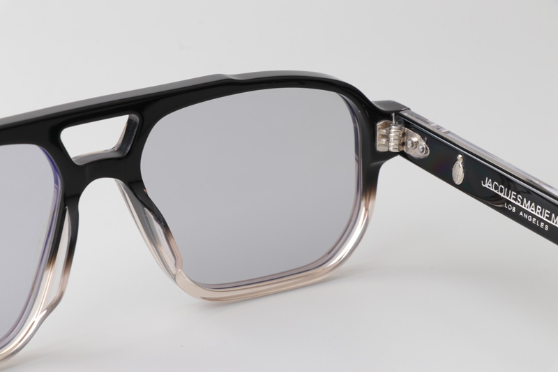 Evans Sunglasses Black Transparent Light Gray